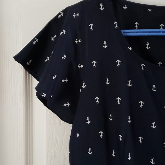 Vero Moda anchor Dress with flutter sleeves NWOT - Picture 4 of 6